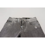 Dolce & Gabbana Grey Washed Cotton Skinny Denim Jeans