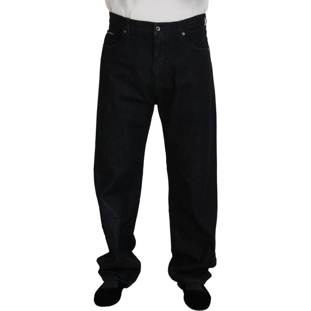 Dolce & Gabbana Black Washed Cotton Men Casual Denim Jeans