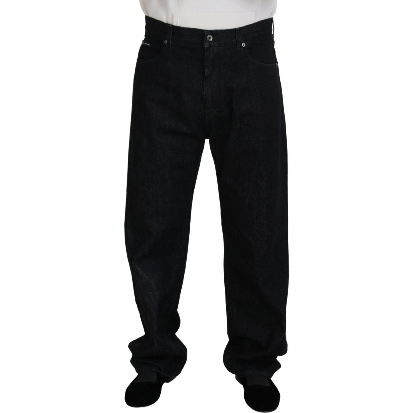 Dolce & Gabbana Black Washed Cotton Men Casual Denim Jeans