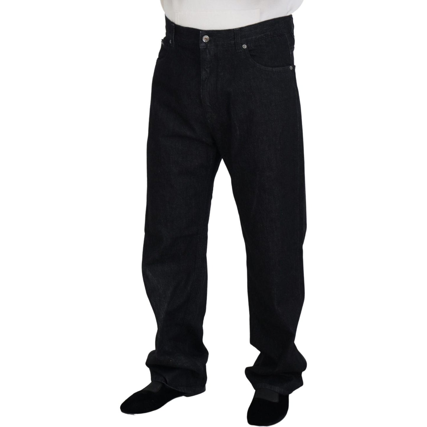 Dolce & Gabbana Black Washed Cotton Men Casual Denim Jeans
