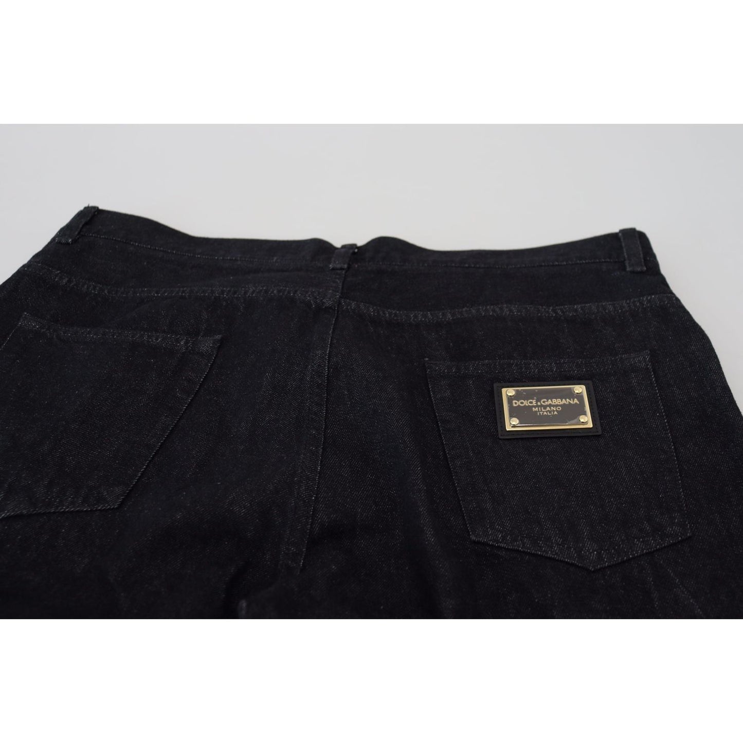 Dolce & Gabbana Black Washed Cotton Men Casual Denim Jeans