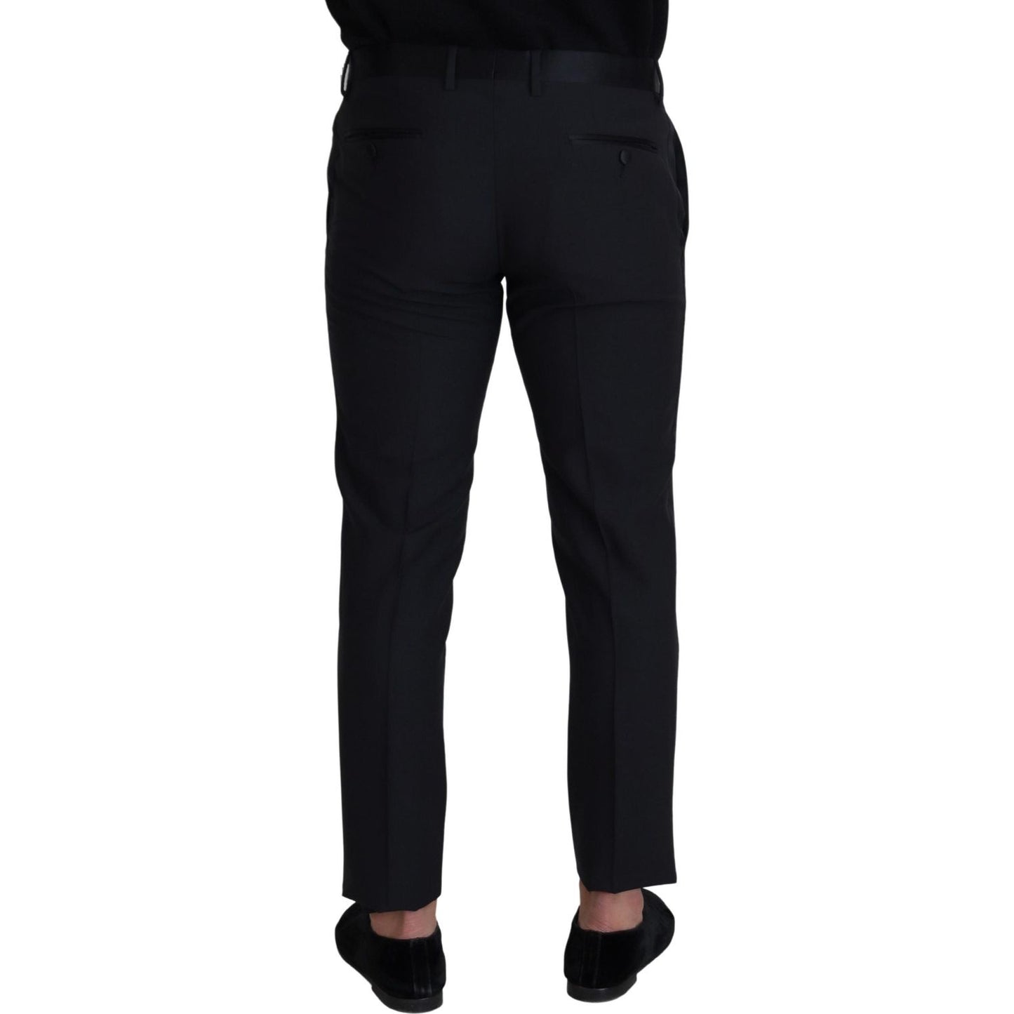 Dolce & Gabbana Black Wool Men Formal Pants