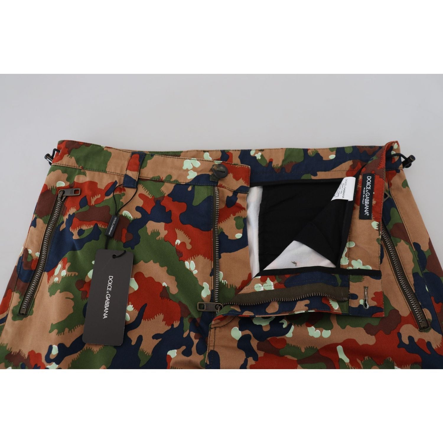 意大利设计师多色工装短裤