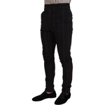 Dolce & Gabbana Black Wool Chino Formal Men Pants