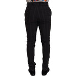 Dolce & Gabbana Black Wool Chino Formal Men Pants