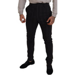 Dolce & Gabbana Black Wool Chino Formal Men Pants
