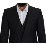 Dolce & Gabbana Gray MARTINI 3 Piece Slim Fit Suit