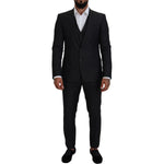 Dolce & Gabbana Gray MARTINI 3 Piece Slim Fit Suit