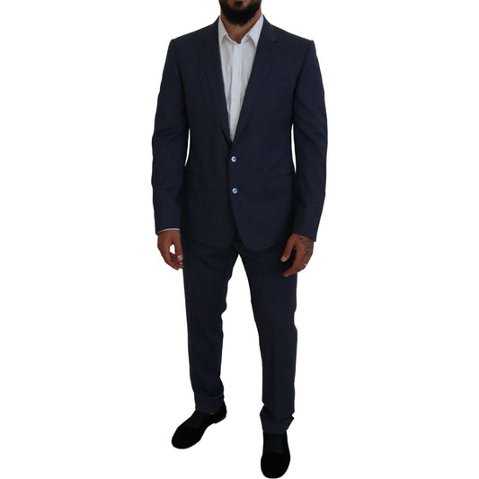 Dolce & Gabbana Elegant Blue Martini Men's Slim Fit Suit Dolce & Gabbana