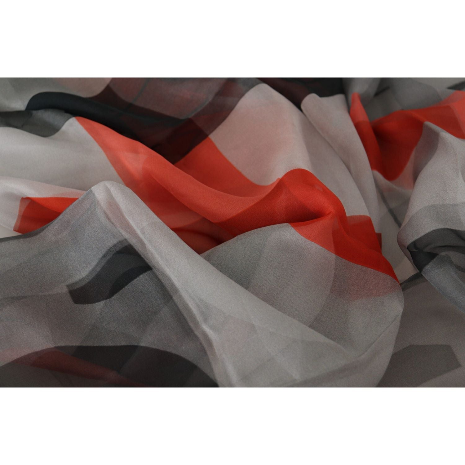 优雅真丝格纹围巾