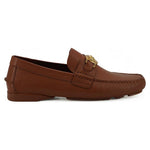 Versace Elegant Medusa-Embossed Leather Loafers