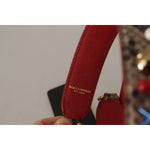 Dolce & Gabbana Elegant Python Leather Shoulder Strap Dolce & Gabbana Dark Gray