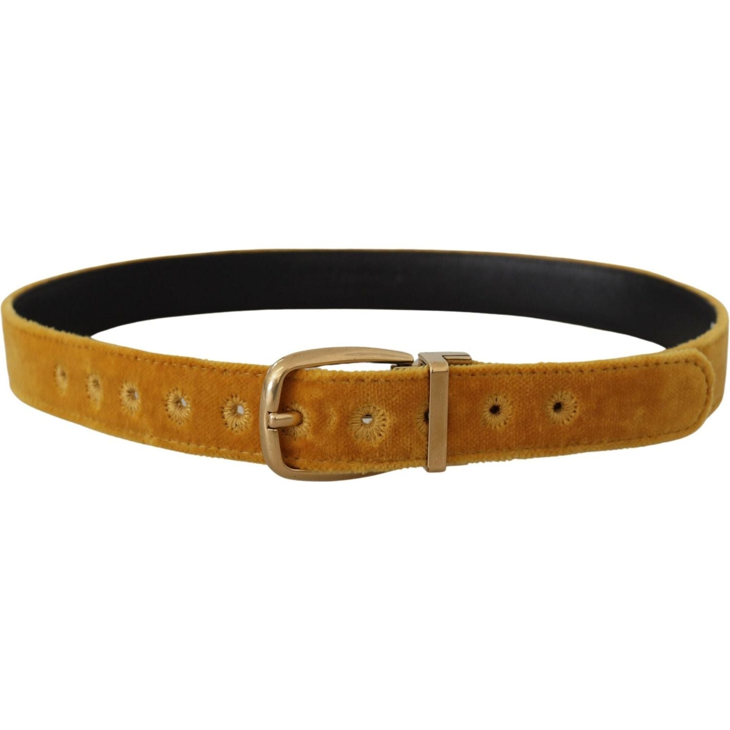 优雅天鹅绒金扣女士腰带