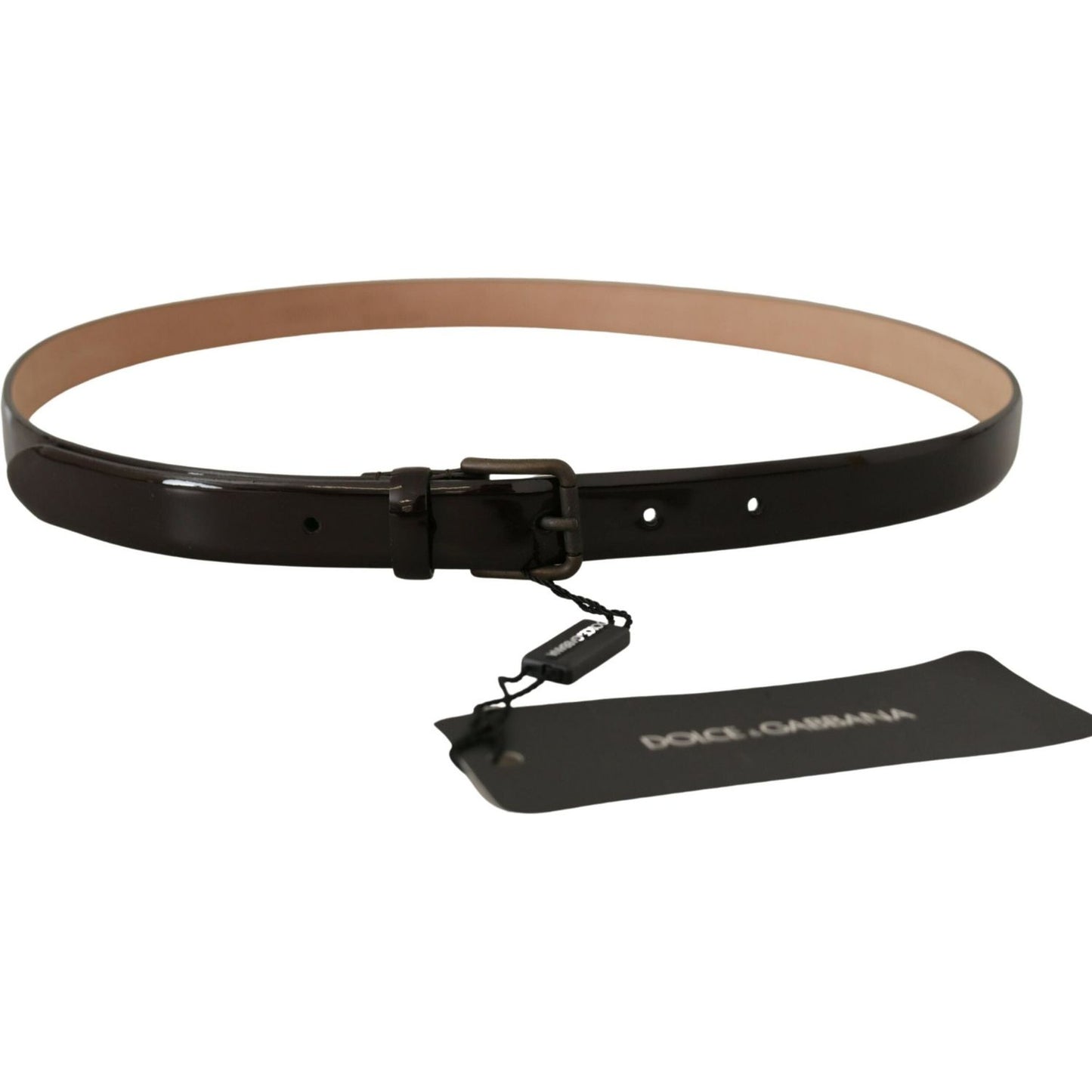 Dolce & Gabbana Elegant Black Leather Logo Buckle Belt Dolce & Gabbana