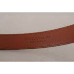 Dolce & Gabbana Elegant Engraved Leather Belt - Timeless Style Dolce & Gabbana Dark Gray