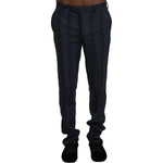 BENCIVENGA Gray Pure Wool Men Checkered Pants PAN71359 - 46