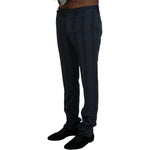 BENCIVENGA Gray Pure Wool Men Checkered Pants PAN71359 - 46