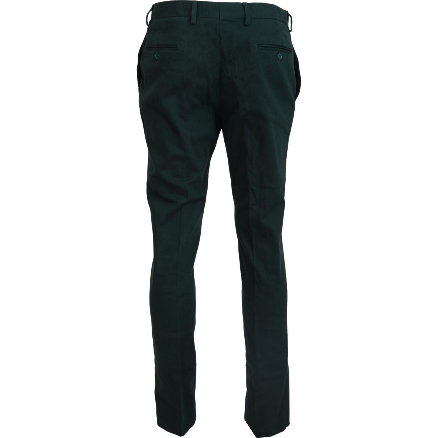 BENCIVENGA Elegant Dark Green Chino Trousers BENCIVENGA