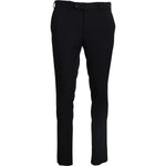 Domenico Tagliente Black Tapered Dress Formal Pants