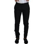 Dolce & Gabbana Black Polyester Men 2 Piece MARTINI Suit