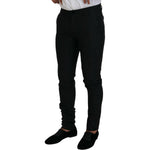 Dolce & Gabbana Black Polyester Men 2 Piece MARTINI Suit