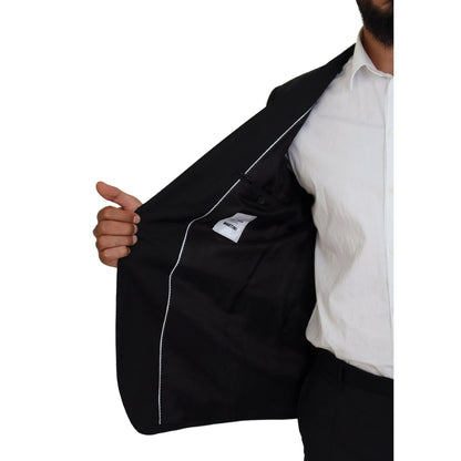 Dolce & Gabbana Black Single Breasted 2 Piece MARTINI Suit