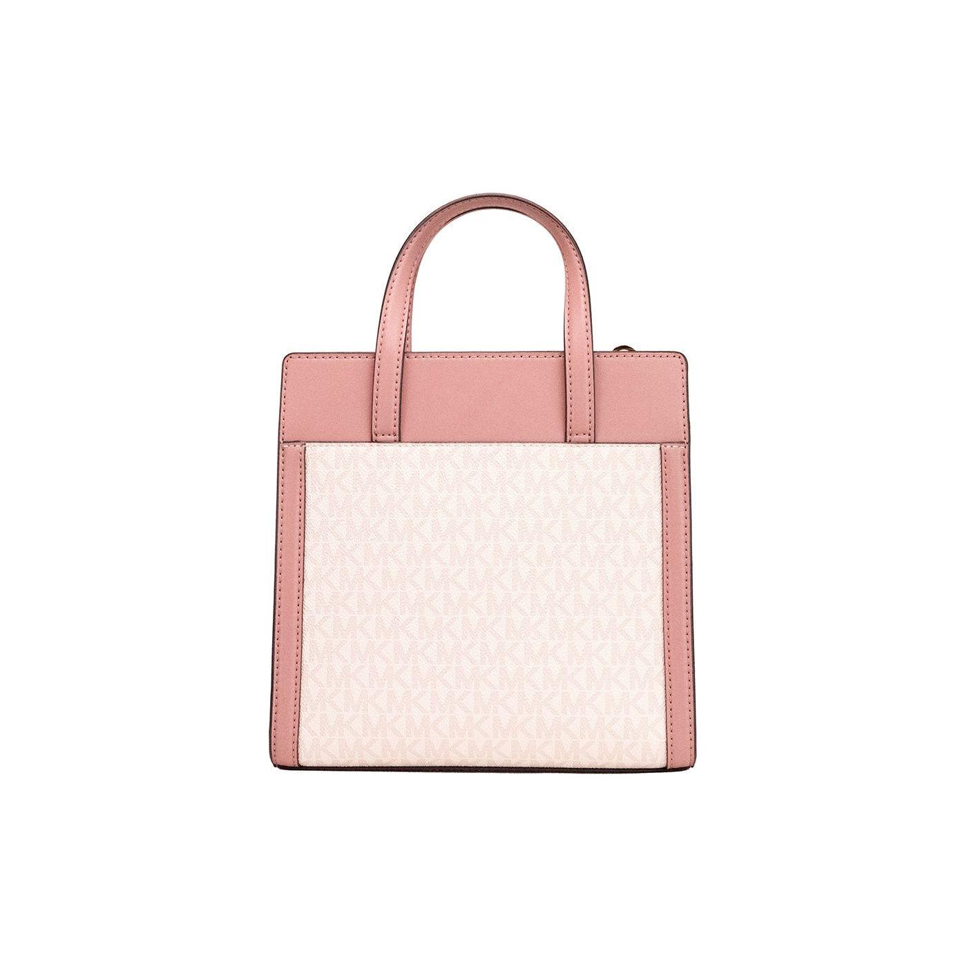 Cece 小号粉色 PVC 南北翻盖手提斜挎包钱包