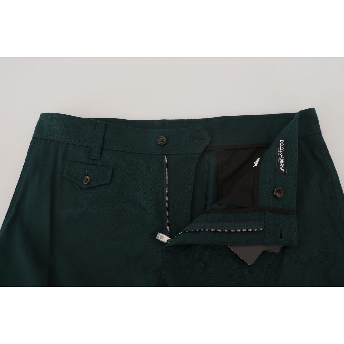 Dolce & Gabbana Green Cargo Cotton Stretch Jeans Pant