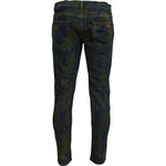 Dolce & Gabbana Blue Green Skinny Cotton Denim Jeans