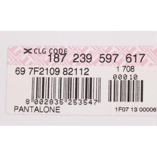 时尚修身蓝色棉质弹力裤