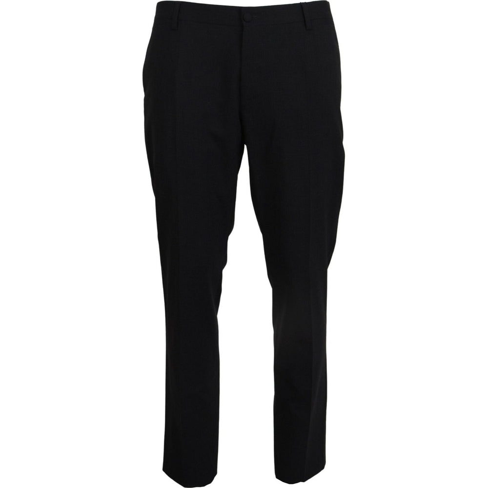 Dolce & Gabbana Gray Wool Stretch Dress Formal Slim Fit Pant