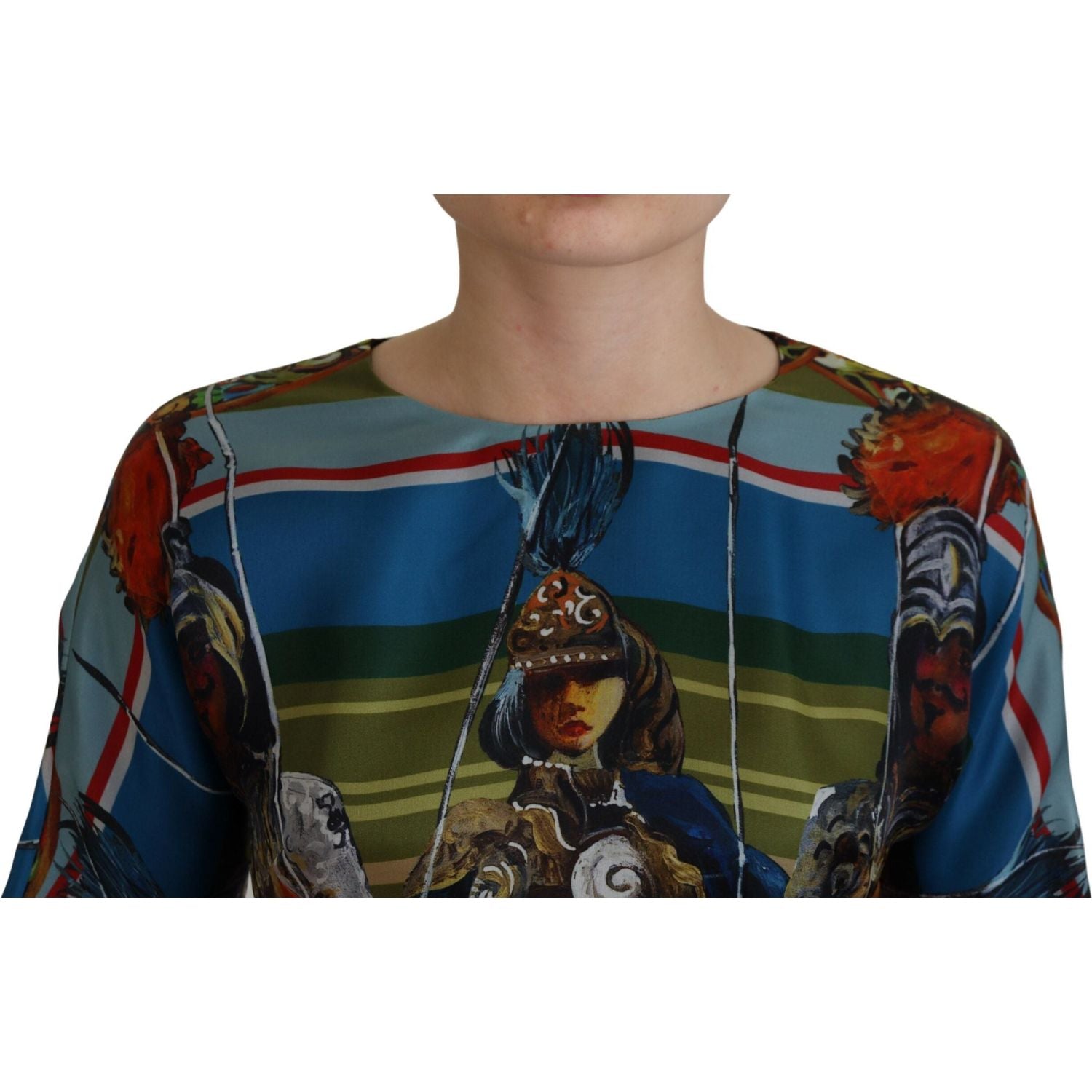 西西里优雅长款真丝连衣裙