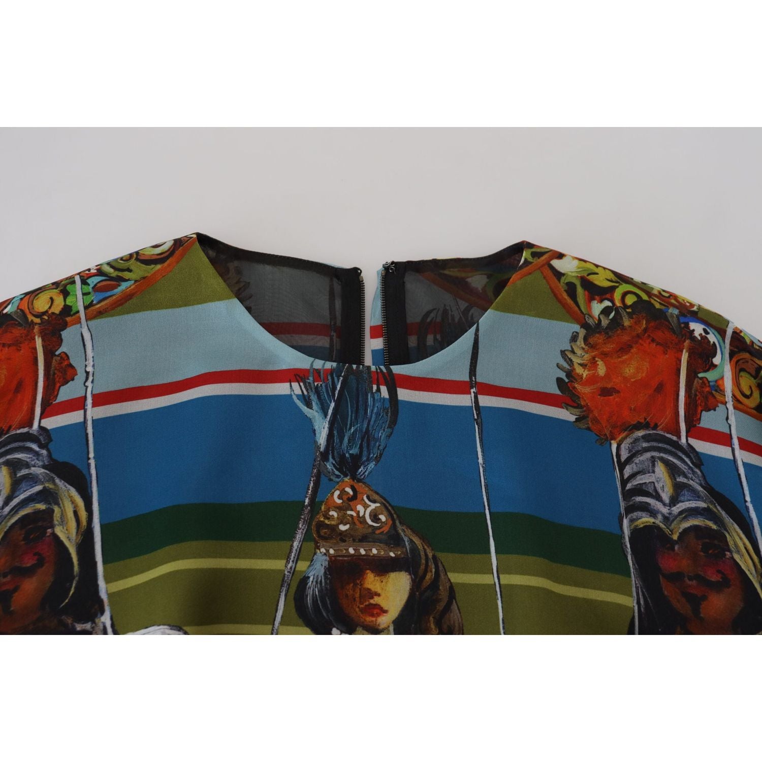 西西里优雅长款真丝连衣裙