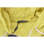 Dolce & Gabbana Yellow Nylon Quilted Hooded Pullover Jacket