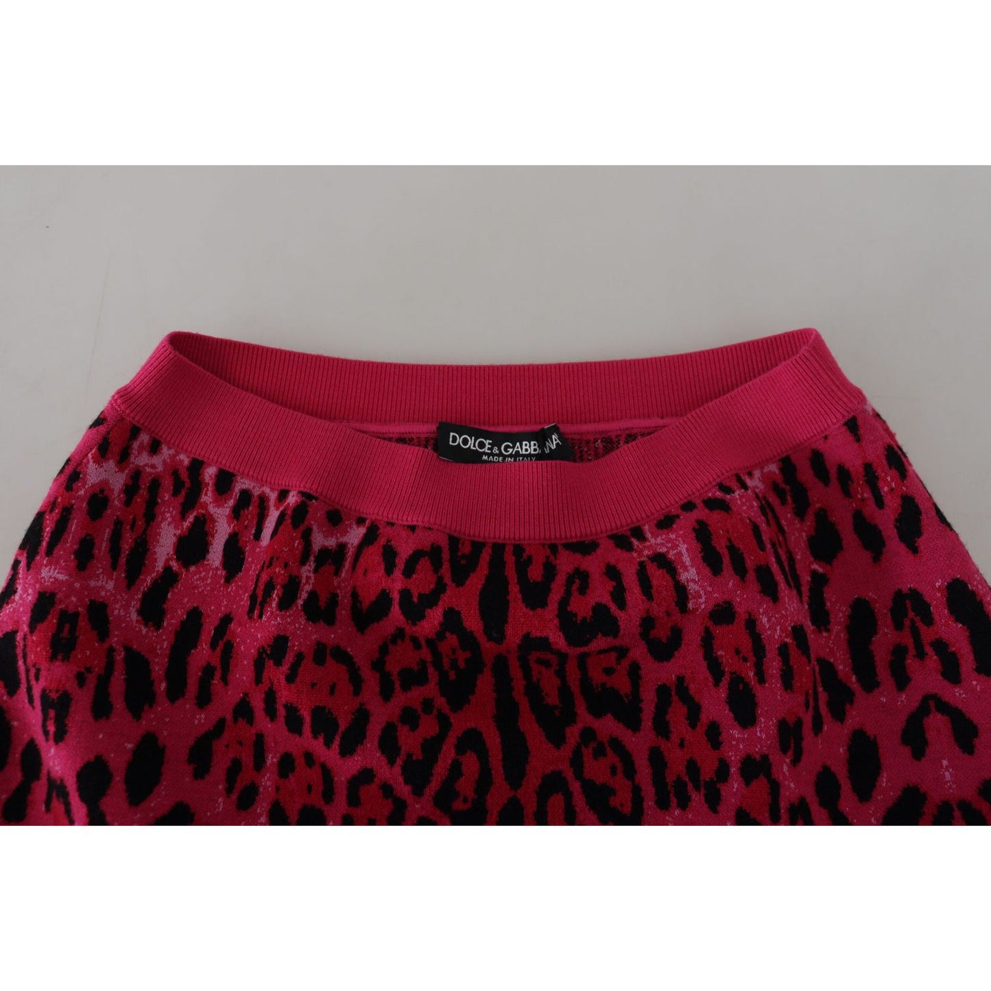 Dolce & Gabbana Chic High Waist Pink Leopard Mini Skirt Dolce & Gabbana