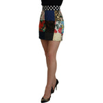 Dolce & Gabbana Multicolor Majolica Patchwork Mini Skirt