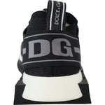 Dolce & Gabbana Black Mesh Sorrento Trekking Sneakers Shoes