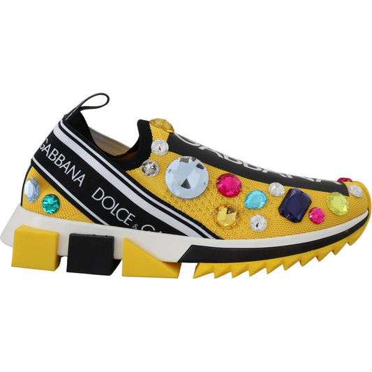 Dolce & Gabbana Exquisite Yellow Techno Fabric Sneakers Dolce & Gabbana