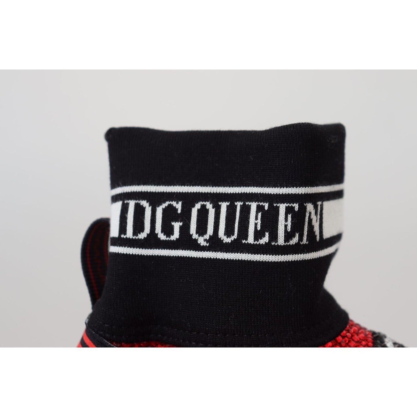 Dolce & Gabbana Red Bling Sorrento Sneakers Socks Shoes LA10189- 35
