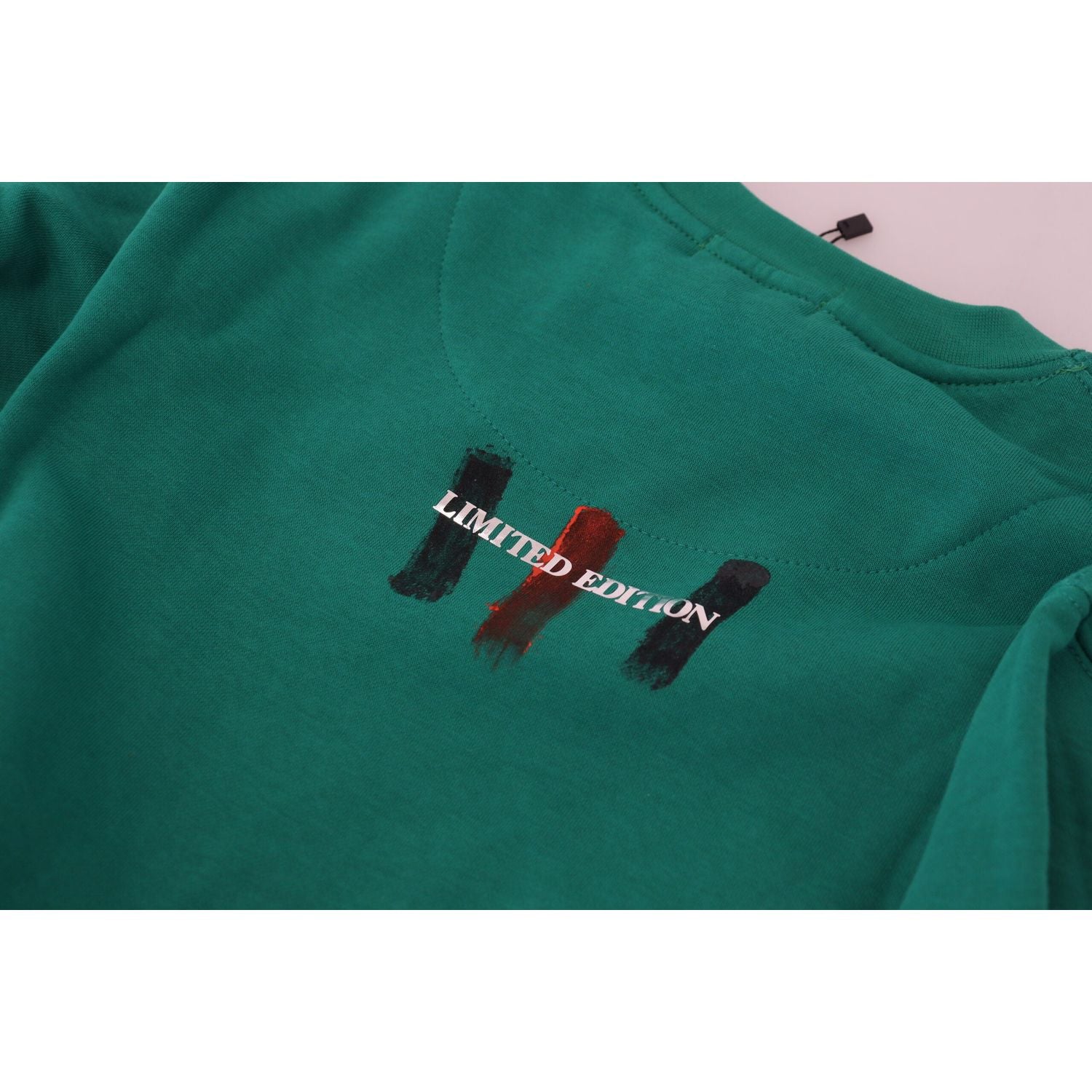 别致绿色印花长袖毛衣