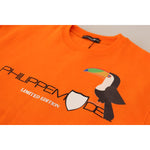 Philippe Model Orange Printed Long Sleeves Pullover Sweater