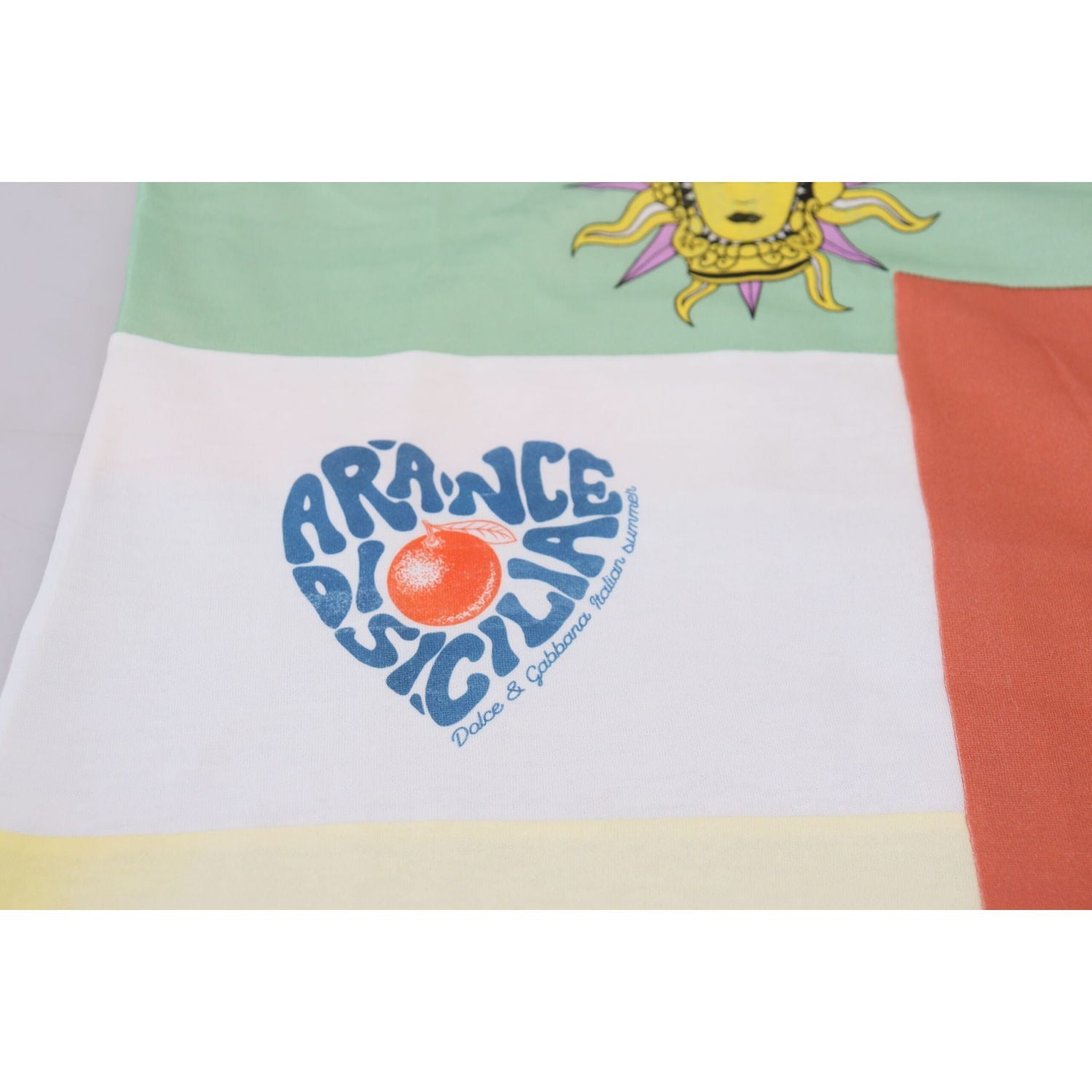 拼布印花棉质圆领 T 恤