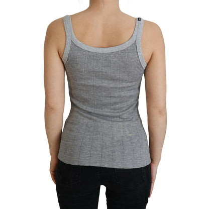 Dolce & Gabbana Gray Cotton Modal Canotta Tank Top T-shirt