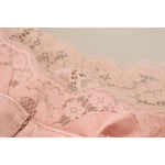 Dolce & Gabbana Pink Floral Lace Sleeveless Tank Blouse Top