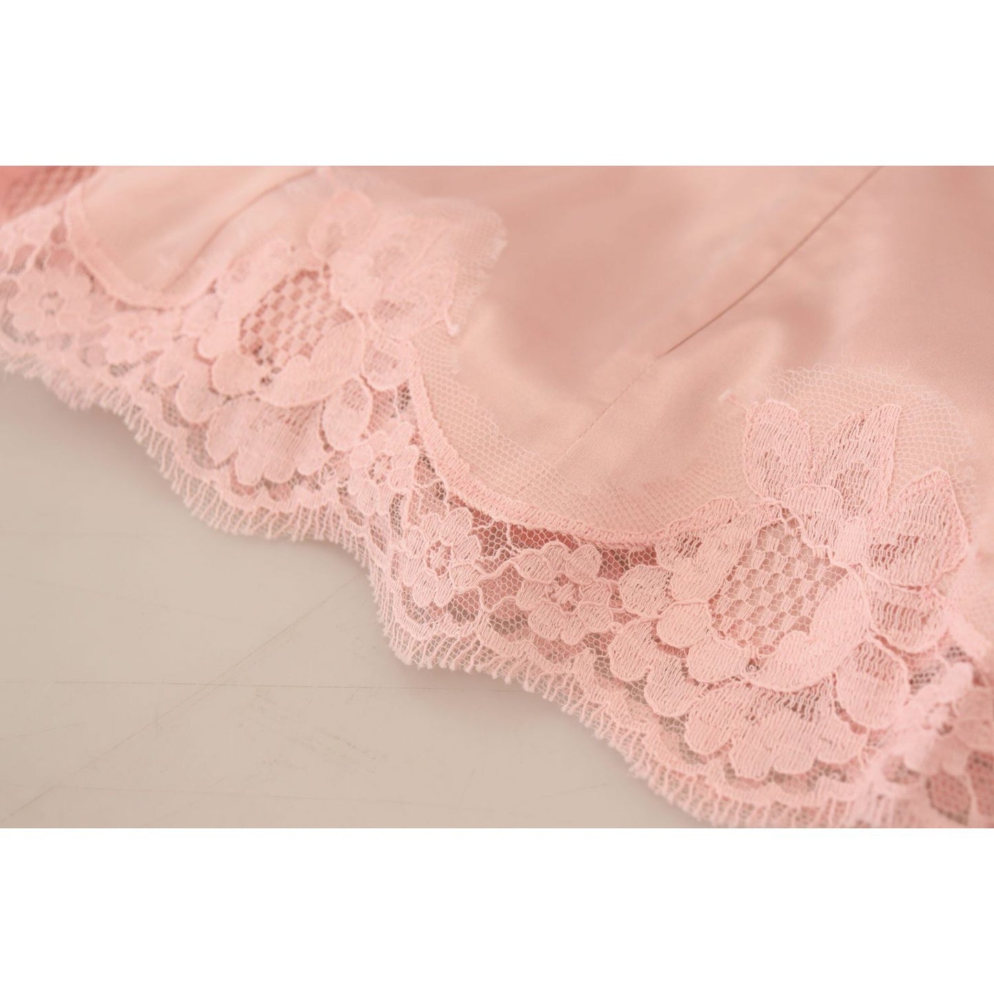 Dolce & Gabbana Elegant Sheer Lace Sleeveless Blouse in Pink Dolce & Gabbana