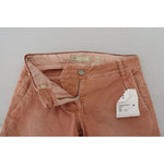 Acht Pink Mid Waist Slim Fit Women Casual Pants