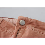 Acht Pink Mid Waist Slim Fit Women Casual Pants