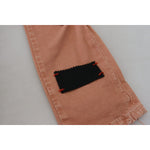 Acht Pink Mid Waist Slim Fit Women Casual Pants