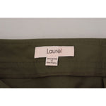 LAUREL Green Cotton High Waist Women Tapered Pants