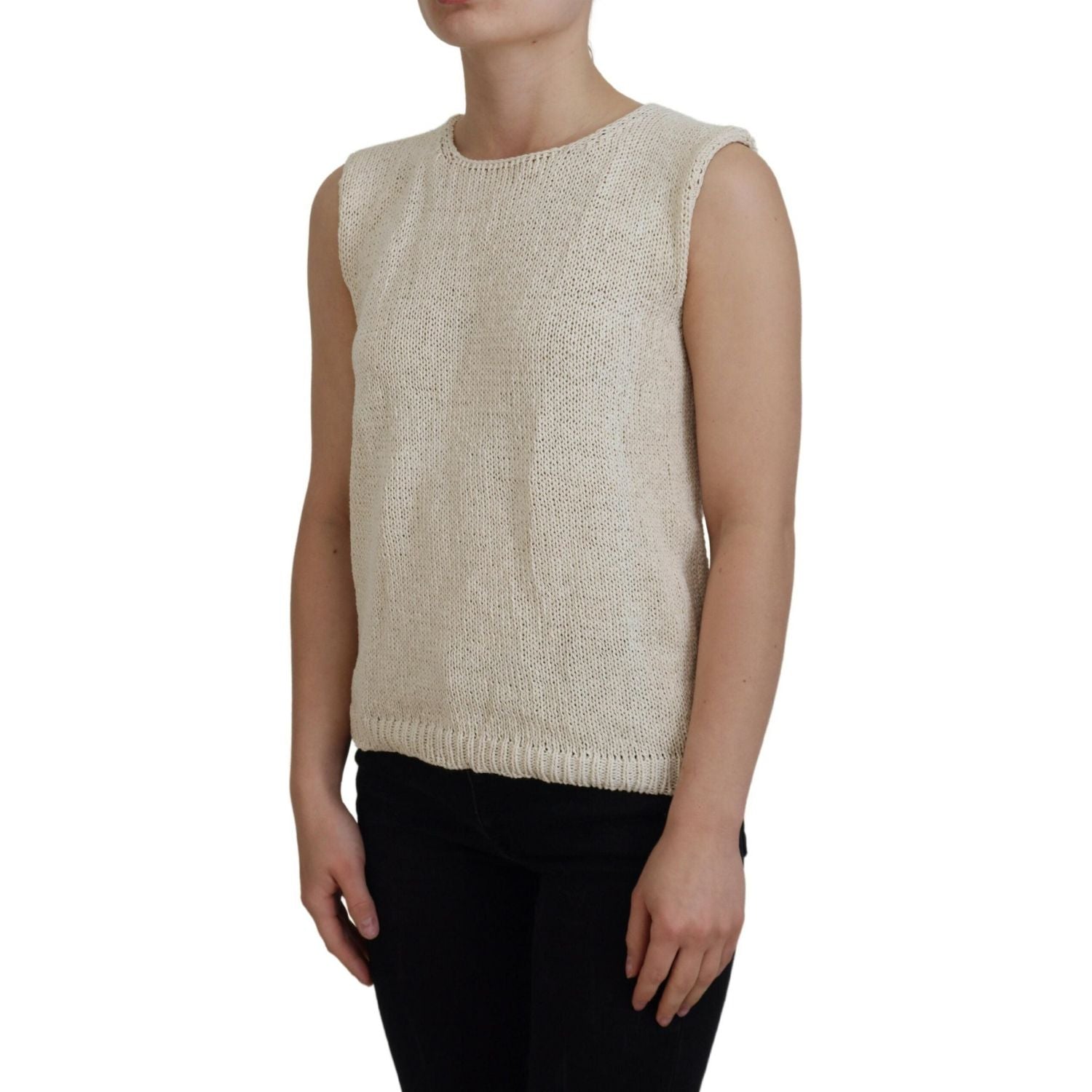 别致的米色无袖背心